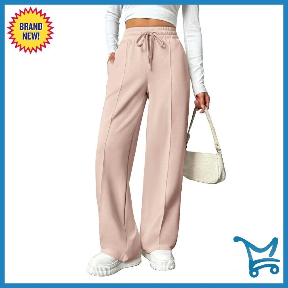 High Waisted Wide Leg Sweatpants with Pockets, Buttery Soft Fabric